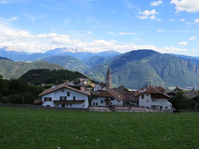 wir erreichen Jenesien 1087 m.ü.M. unser Tagesziel und zeitgleich das Ende unserer E5 Alpenüberquerung