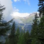 nach etwa der halben Strecke 1598 m.ü.M. hat man einen besonders schönen Blick zum Stausee vom Lac de Tseuzier