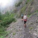 der Weg führt uns nun wieder aus dem kleinen Seitental von l'Ertentse