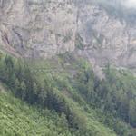 Blick hinüber auf die andere Talseite des Liène-Tal und zur Bisse du Ro