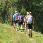 wir wandern weiter alles der Bisse de Saxon entlang