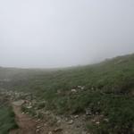 wir tauchen in die Wolken hinein