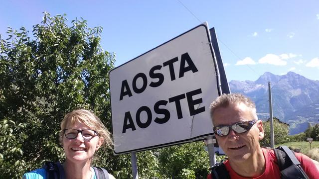 wir haben Aosta 583 m.ü.M. erreicht