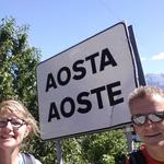wir haben Aosta 583 m.ü.M. erreicht