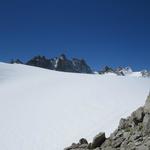 Blick auf den Col d'Orny und die dahinter liegende Berge