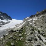 letzter Blick zurück zum Glacier d'Orny