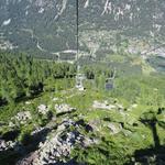 mit der Sesselbahn schweben wir ins Tal nach Champex