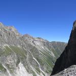 Blick hinauf zum Bergweg der zur Cabane d'Orny führt. Was war das für eine grandiose Bergwanderung!