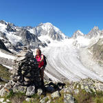 super schönes Breitbildfoto mit Cabane de Saleinaz, Maus und Glacier de Saleina