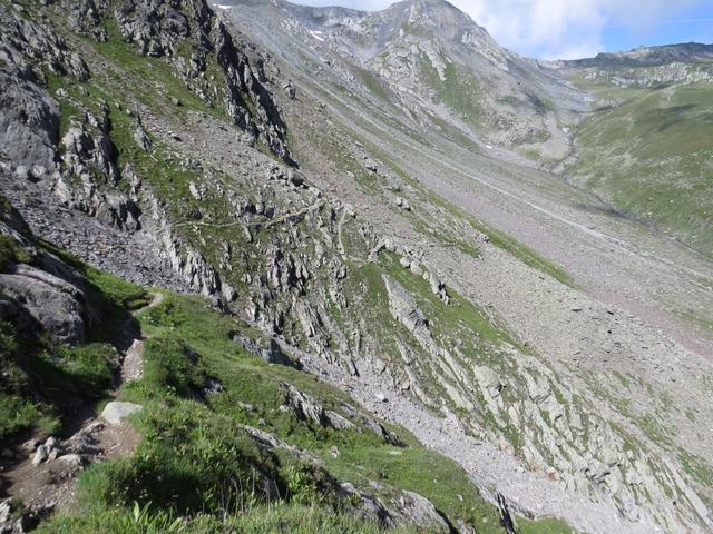 gut ersichtlich der weitere Wegverlauf