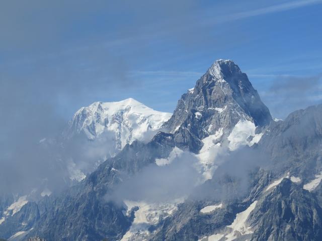 der Mont Blanc und Grandes Jorasses