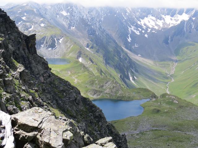 Blick auf zwei der drei Lacs de Fenêtre