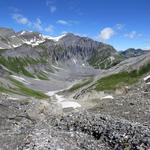 Blick auf den leeren Lac du Vieux Emosson