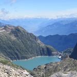 Tiefblick zum Lac d'Emosson