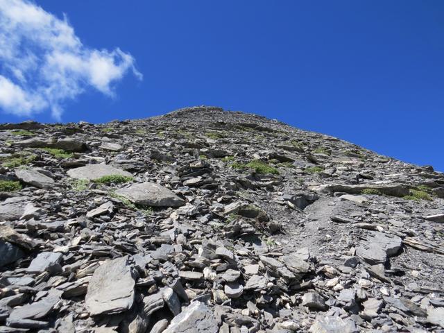 Blick hinauf zum Le Cheval Blanc