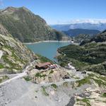 was für eine grandiose Aussicht von dieser neuen Staumauer!