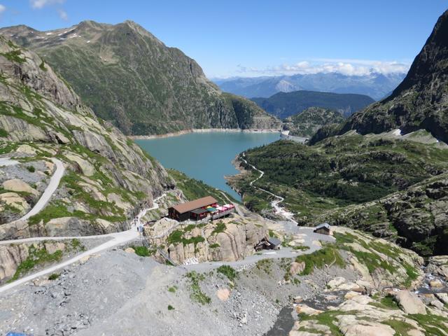 was für eine grandiose Aussicht von dieser neuen Staumauer!