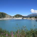 Blick über den Lac d'Emosson Richtung Staumauer...