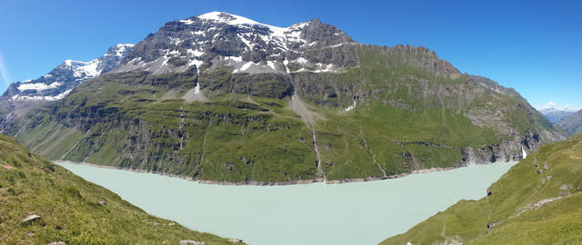 schönes Breitbildfoto mit dem Lac de Mauvoisin. Bei Breitbildfotos nach dem anklicken, immer noch auf Vollgrösse klicken