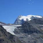 Blick auf die andere Talseite zum Glacier du Giétro und zum Mont Blanc de Cheilon