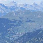 der Blick reicht bis nach Verbier und zum Pierre Avoi. Dort oben standen wir auch schon