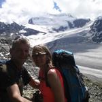 Erinnerungsfoto mit Grand Combin im Hintergrund