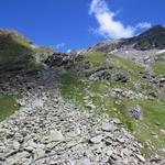 Blick hinauf zum Col des Otanes