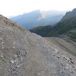 auf der grossen Seitenmoräne des Glacier de Corbassière