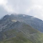 Blick hinauf zum Mont Rogneux der sich leider hinter den Wolken versteckt