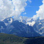 was für ein Breitbildfoto! Mont Dolent, Tour Noir, Aiguille d'Argentière, Aiguille du Tour