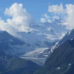 Blick zum riesigen Glacier de Corbassière. Diesen haben wir auch schon besucht