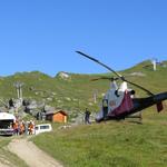 beim Skilift Knotenpunkt von La Chaux 2266 m.ü.M. wird gerade gearbeitet