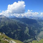 sehr schönes Breitbildfoto mit Blick in das Val de Bagnes. Links der Grand Combin. Rechts Verbier