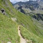 vom Col Termin biegen wir wie geplant scharf nach links in den Louvie-Kessel ab