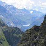 ganz weit hinten am Ende des Val de Bagnes ist der Stausee von Mauvoisin zu sehen. Was war das für eine schöne Wanderung