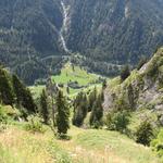 Tiefblick ins Val de Bagnes