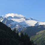 Blick zum Glacier des Grands und Aiguille du Tour