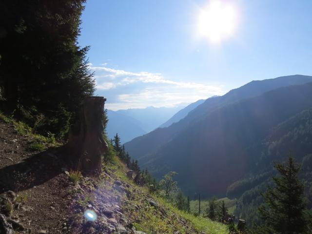 Blick nach vorne Richtung Martigny