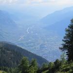 Blick hinunter nach Martigny