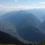 Blick auf das Rhonetal, Martigny und nach Sembrancher