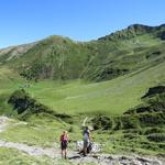 wir blicken zurück auf die Alp Catogne, die wir über einen Gegenanstieg 2084 m.ü.M. verlassen haben