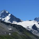 Blick auf die Aiguille du Chardonnet