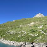 Blick auf die Alpstrasse die uns auf die Moiry Alp bringen wird