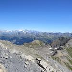 Blick Richtung Petersgrat, Lötschental, Bietschhorn und Aletschgebiet