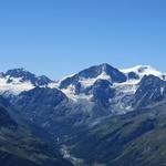 Mont Brulé, Mont Collon, Petit Mont Collon Glacier d'Otemma und Pigne d'Arolla
