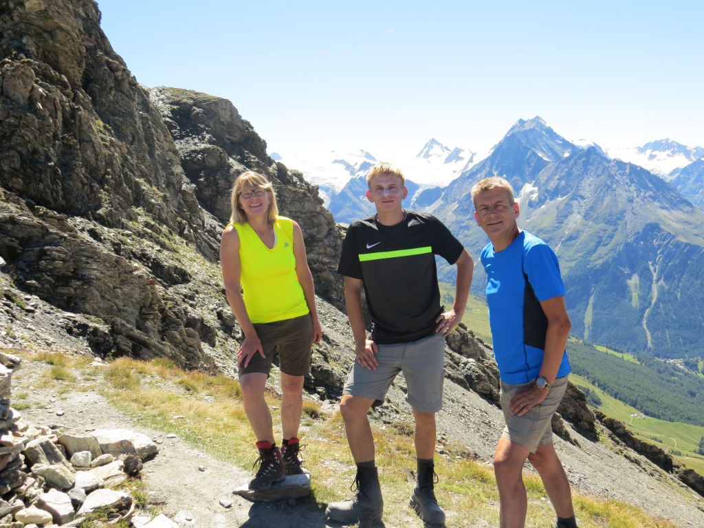 Erinnerungsfoto auf dem Col de Torrent