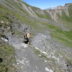 wir verlassen den leicht besteigbaren Col de Torrent