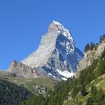 plötzlich zeigt sich unvermittelt das Matterhorn. Er wird uns in den nächsten zwei Tagen dauernd begleiten