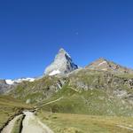 ... und nehmen unser erstes Ziel in Angriff. Nein, nicht der Gipfel des Matterhorn...