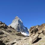 bei Punkt 2870 m.ü.M. beim flachen Gratrücken, mit Blick auf das Matterhron